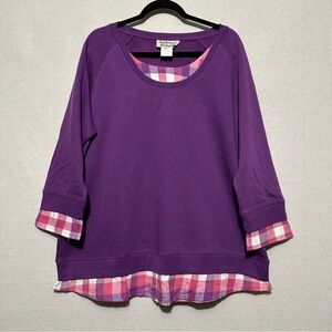 Anthony Richards purple layered top - size 1X